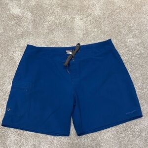 Patagonia Woman’s Meridian Board Shorts Size 12 Bali Blue Stretch Beach Summer